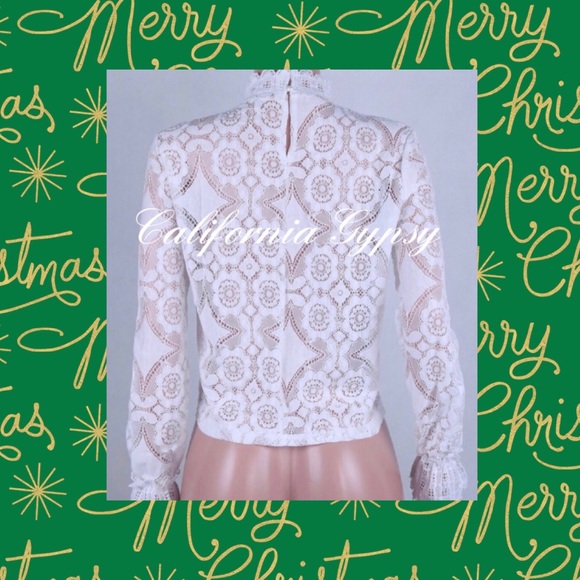 LAST ONE🎉Lace High Neck Blouse - Picture 8 of 16